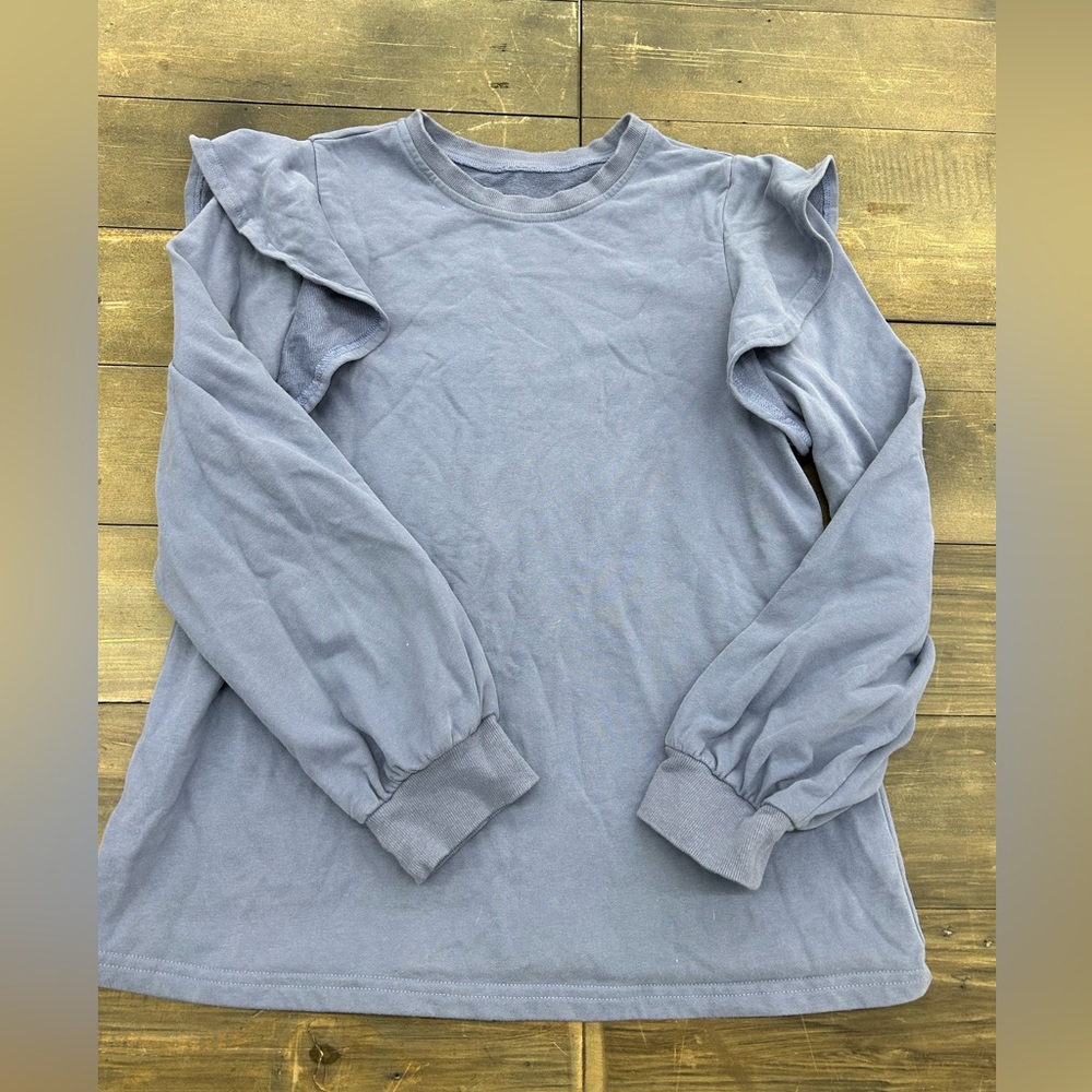 dusty blue sweatshirt never worn but i took tags off